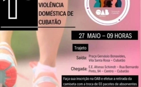 Luta contra violência doméstica é tema de caminhada em Cubatão