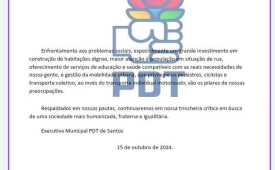 Em Santos, PDT decide apoiar Rogério Santos no segundo turno