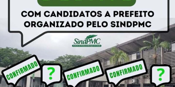 Hoje tem debate dos candidatos a prefeito de Cubatão no SindPMC