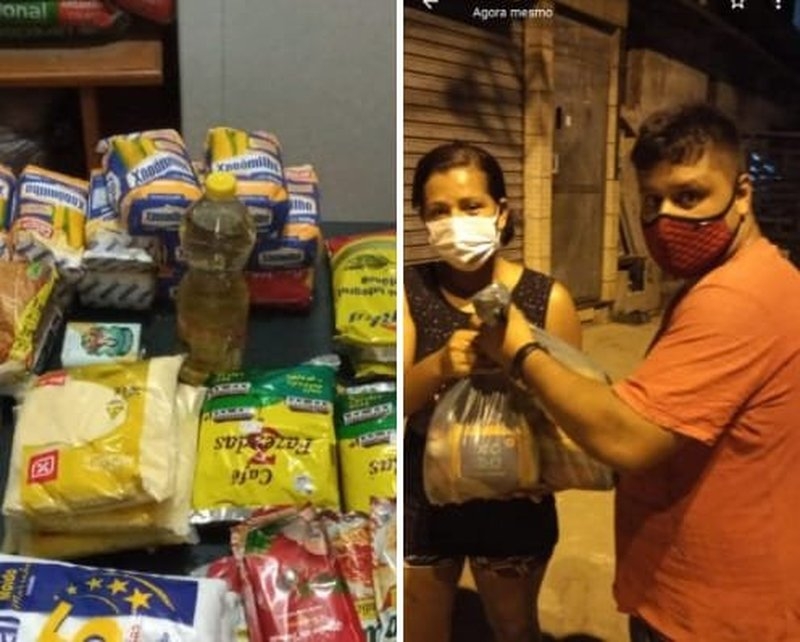 Grupo de Whatsapp arrecada e distribui alimentos em tempos de Lockdown em Cubatão