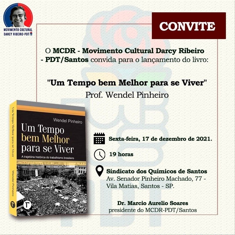 Livro ‘Um tempo bem melhor para se viver’,  de Wendel Pinheiro, será lançado dia 17 em Santos