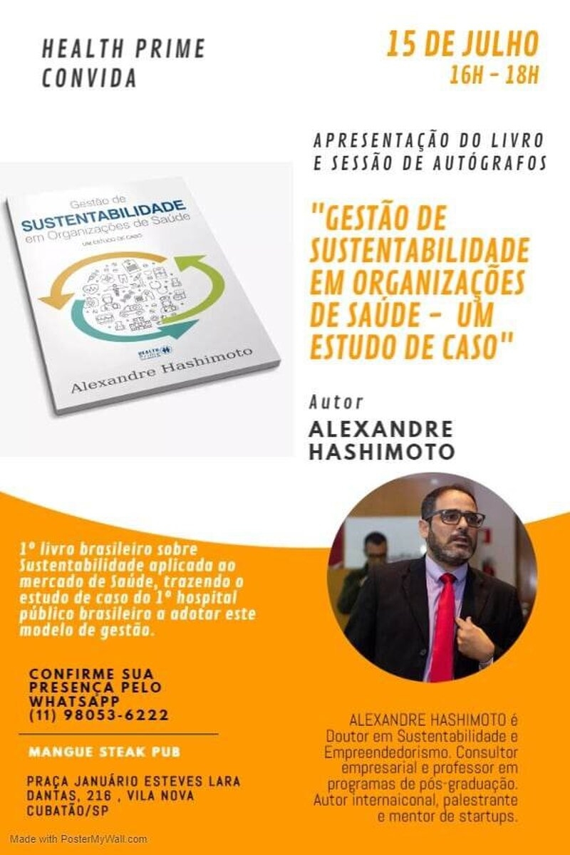 Cubatense lançaprimeiro  livro brasileiro sobre Sustentabilidade na Saúde 